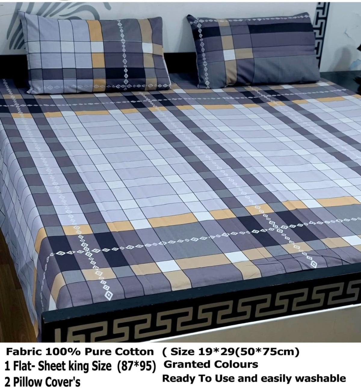 🌼 100% PURE COTTON KING SIZE BEDSHEET 🌼 ✨ Export Quality | Premium Floral Design ✨