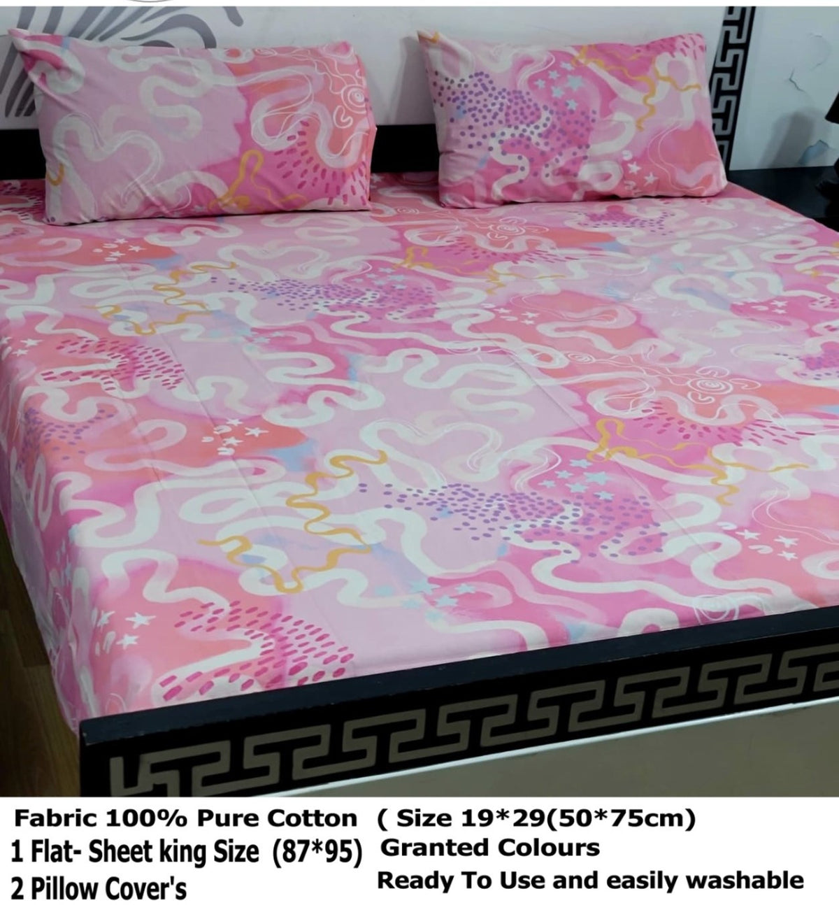 🌼 100% PURE COTTON KING SIZE BEDSHEET 🌼 ✨ Export Quality | Premium Floral Design ✨