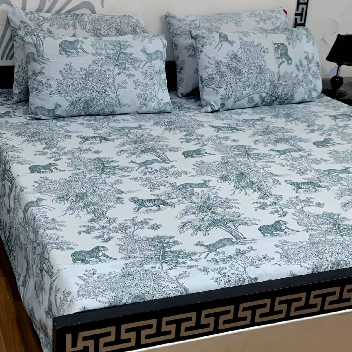 5 Piece King Size Pure Cotton Bedsheet Set – Export Quality