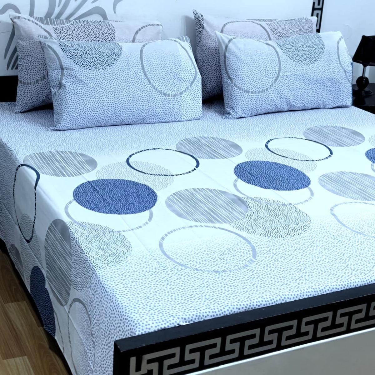 5 Piece King Size Pure Cotton Bedsheet Set – Export Quality