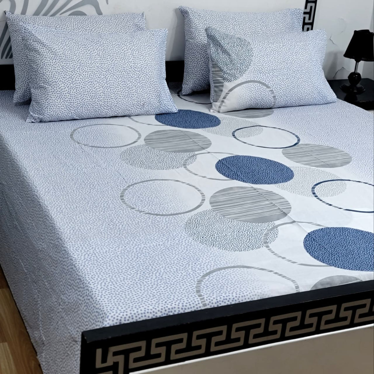 5 Piece King Size Pure Cotton Bedsheet Set – Export Quality