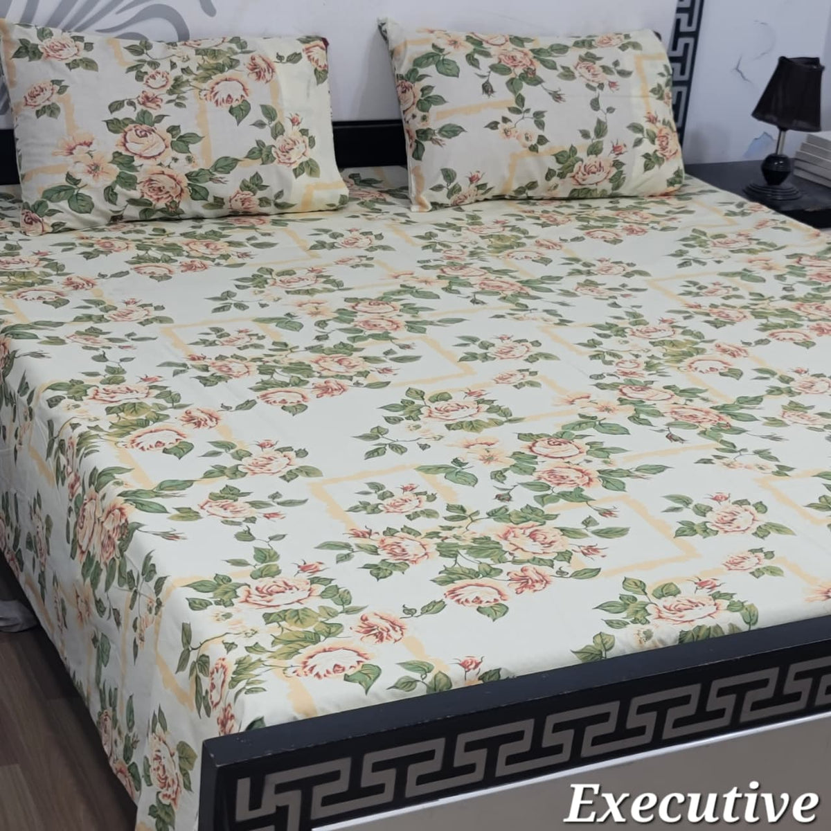 Jumbo Size Export Quality Pure Cotton Bedsheet 3 PC Set | 95ร95 Inch King Size Bedshee