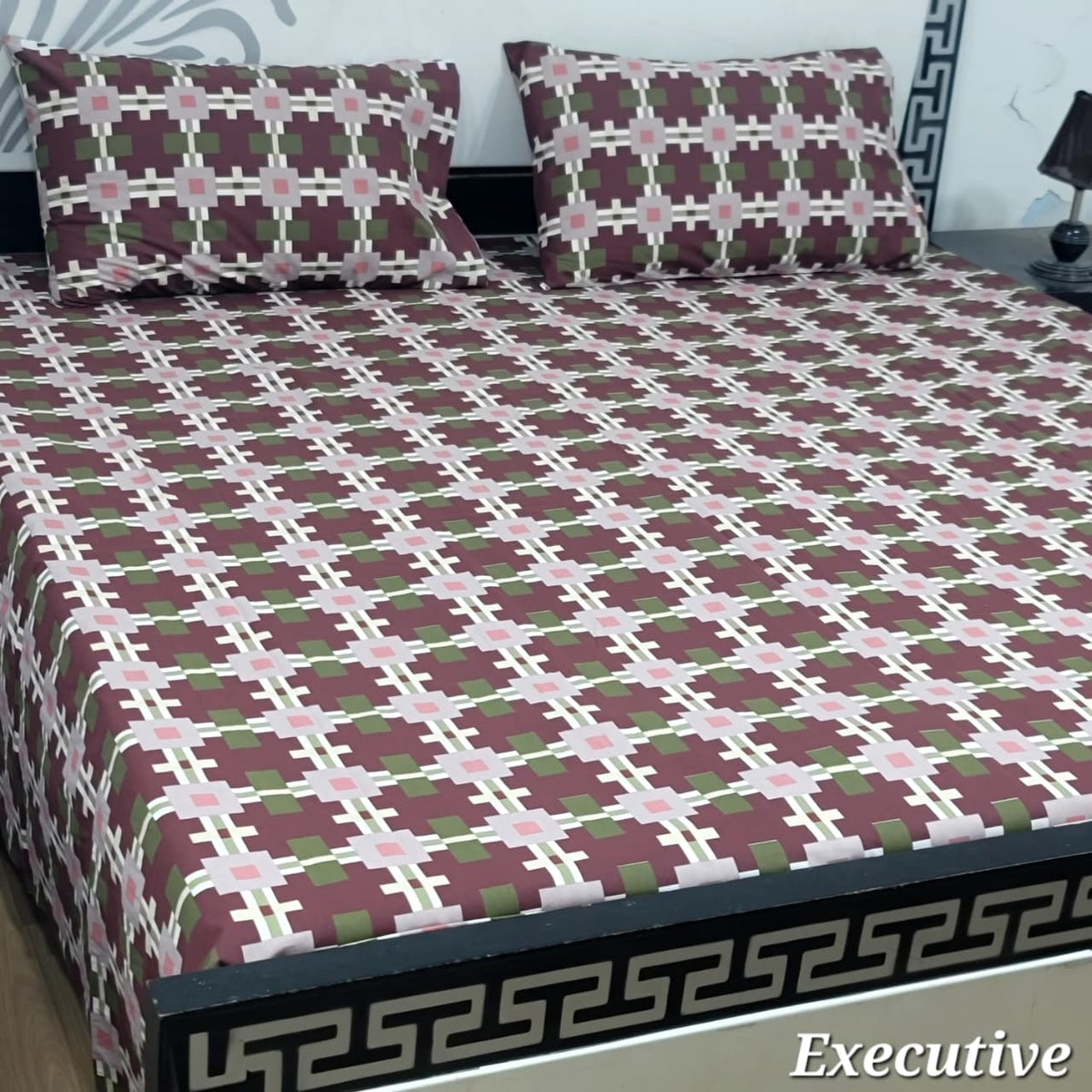 Jumbo Size Export Quality Pure Cotton Bedsheet 3 PC Set | 95ร95 Inch King Size Bedshee