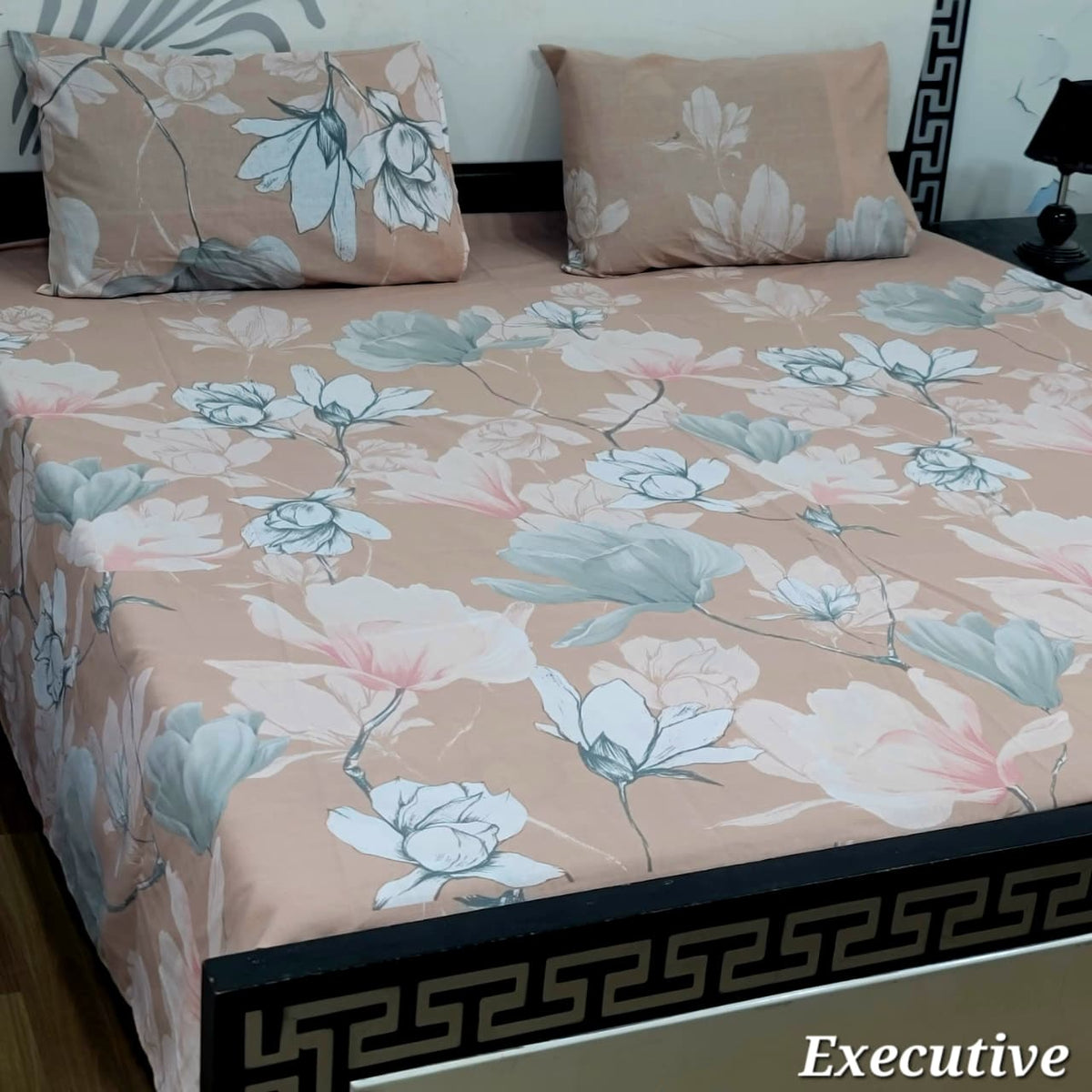 Jumbo Size Export Quality Pure Cotton Bedsheet 3 PC Set | 95ร95 Inch King Size Bedshee