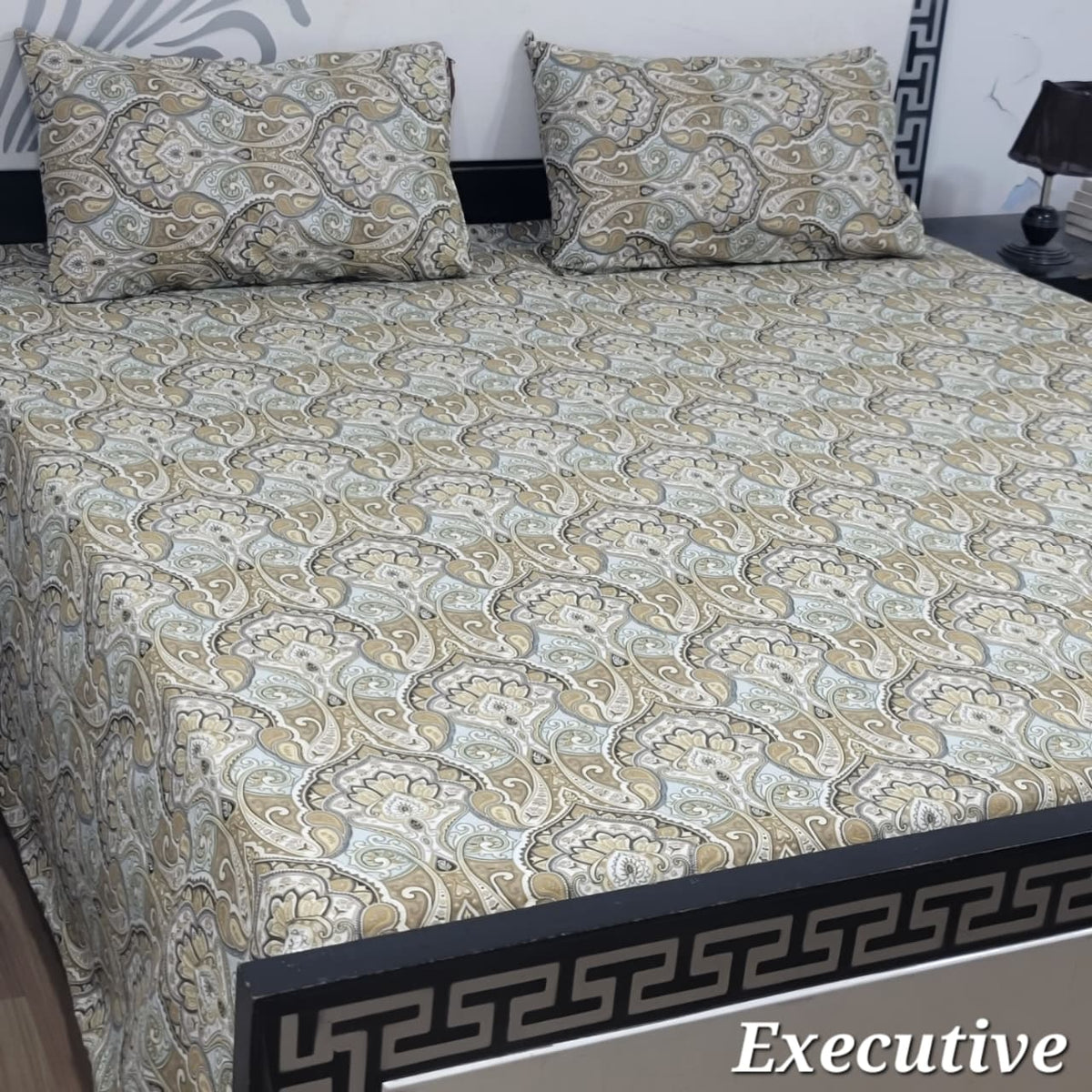 Jumbo Size Export Quality Pure Cotton Bedsheet 3 PC Set | 95ร95 Inch King Size Bedshee