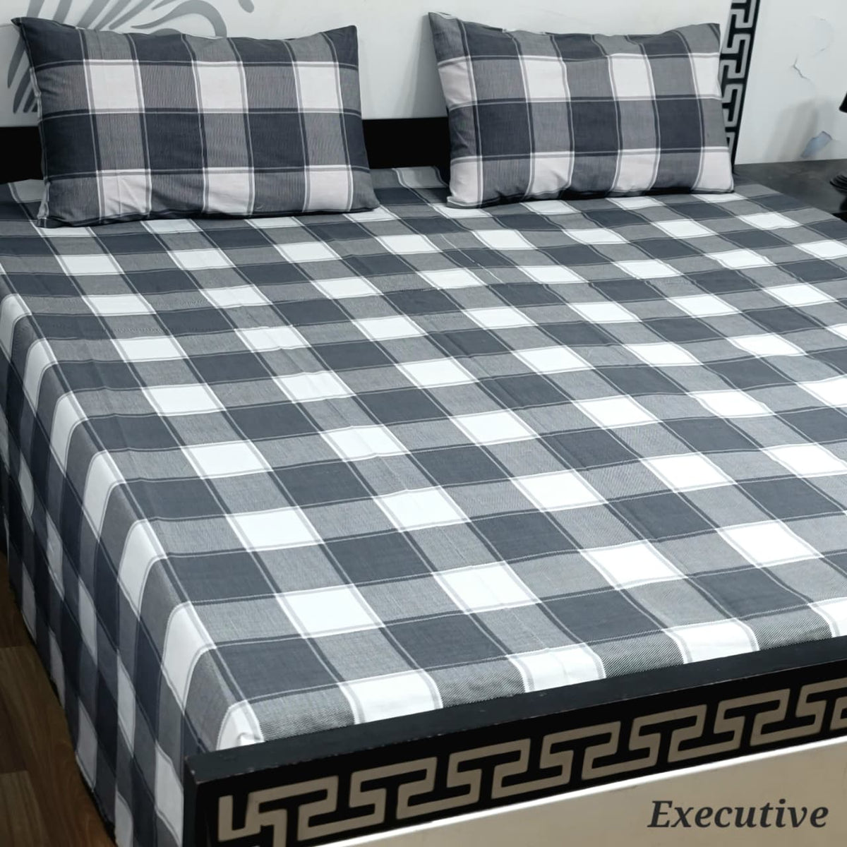 Jumbo Size Export Quality Pure Cotton Bedsheet 3 PC Set | 95ร95 Inch King Size Bedshee