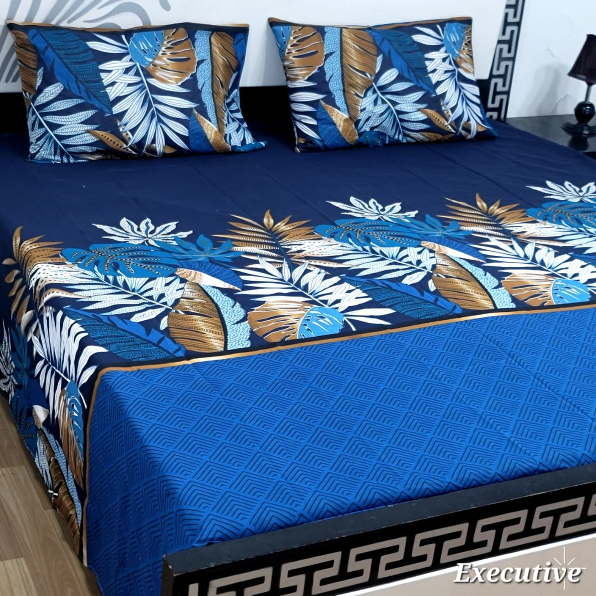Jumbo Size Export Quality Pure Cotton Bedsheet 3 PC Set | 95ร95 Inch King Size Bedshee