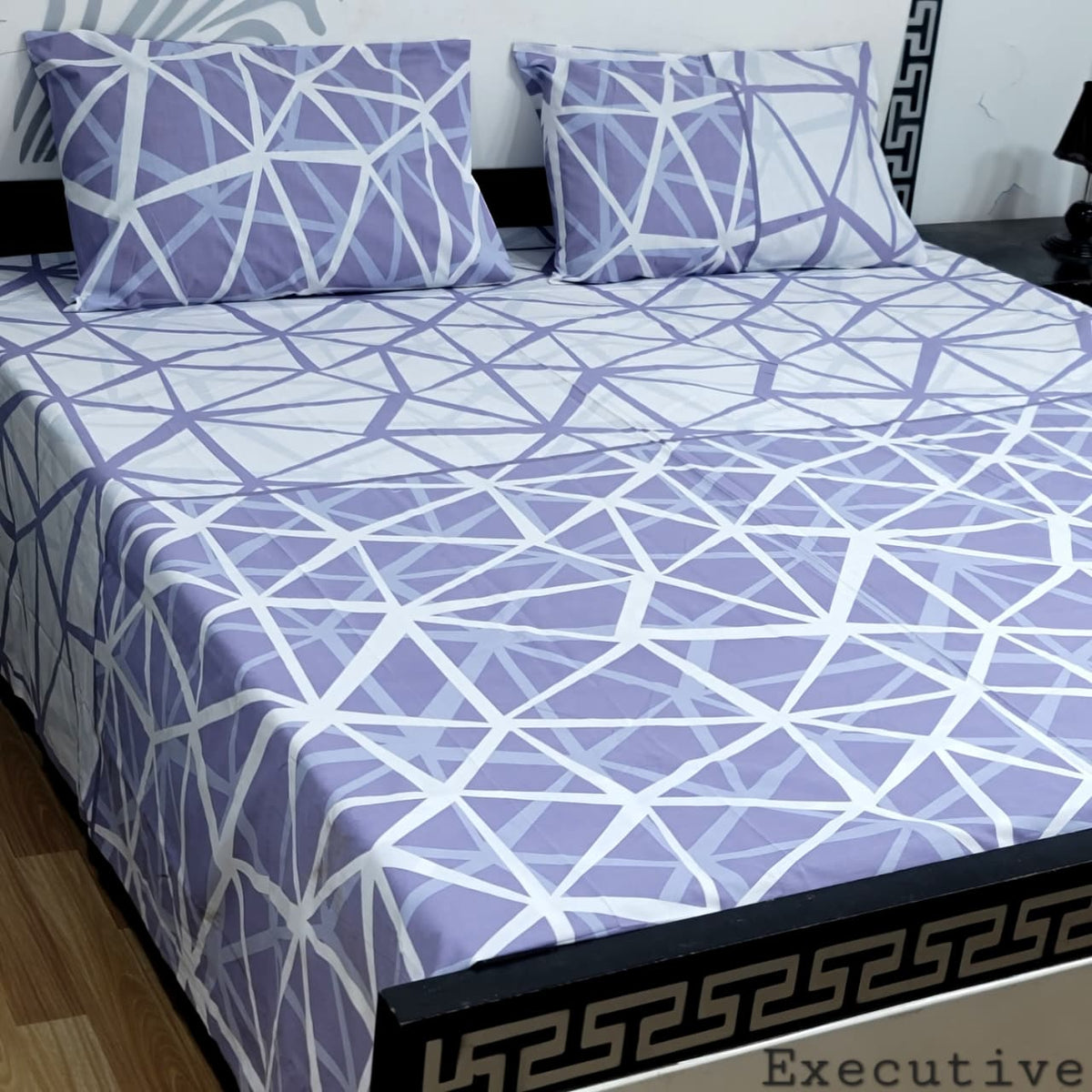 Jumbo Size Export Quality Pure Cotton Bedsheet 3 PC Set | 95ร95 Inch King Size Bedshee