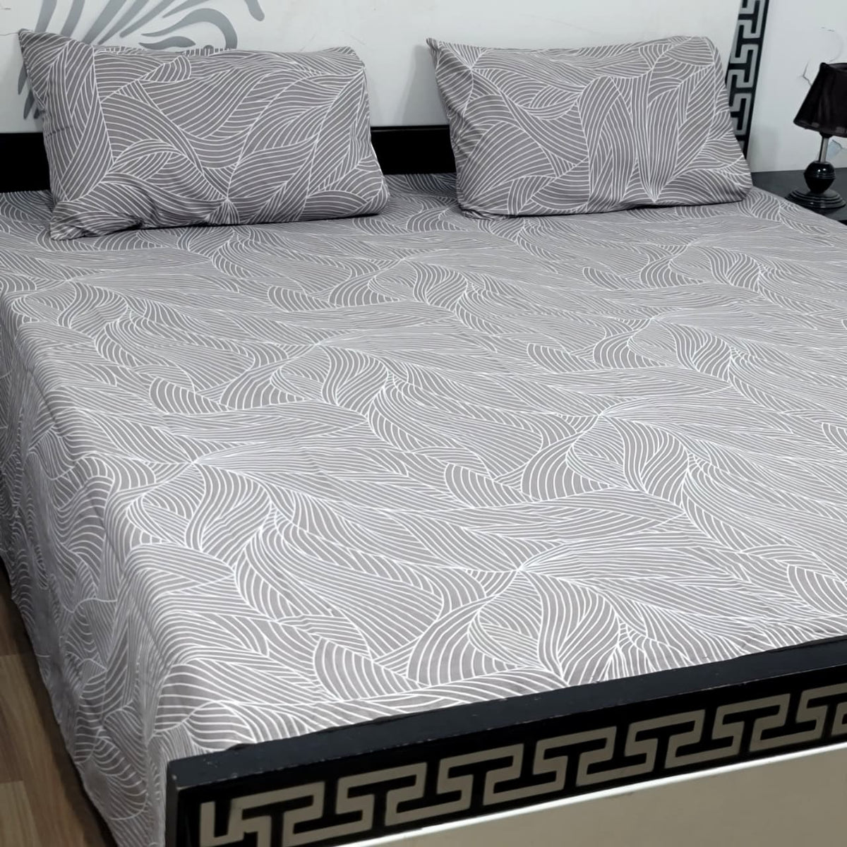 Export Quality 100% Pure Cotton King Size Bedsheet Set | Double Bed Floral Bedsheet with 2 Pillow Covers