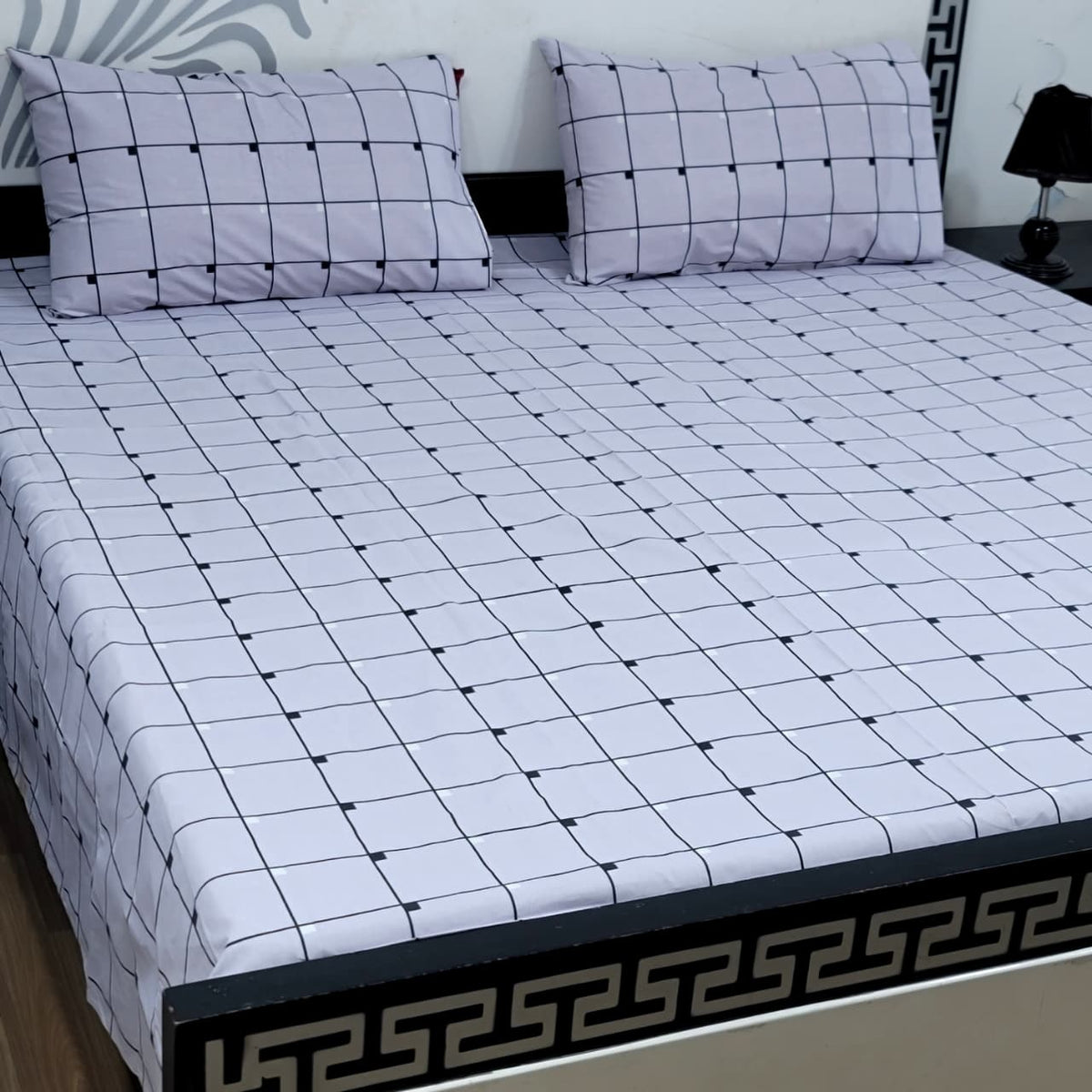 Export Quality 100% Pure Cotton King Size Bedsheet Set | Double Bed Floral Bedsheet with 2 Pillow Covers