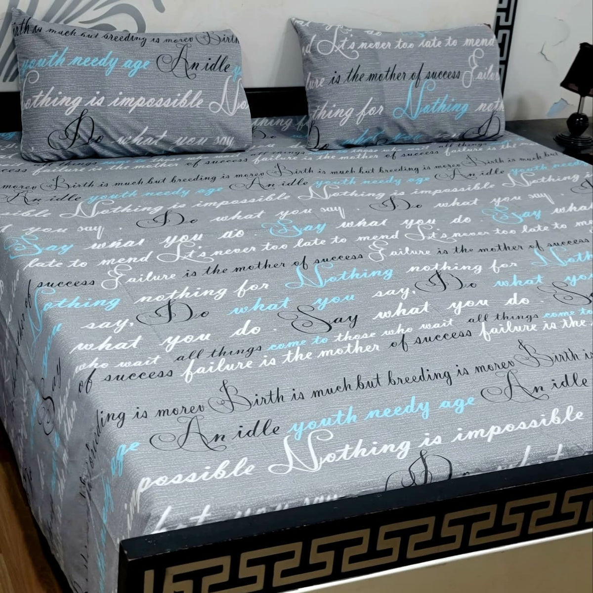 Export Quality 100% Pure Cotton King Size Bedsheet Set | Double Bed Floral Bedsheet with 2 Pillow Covers