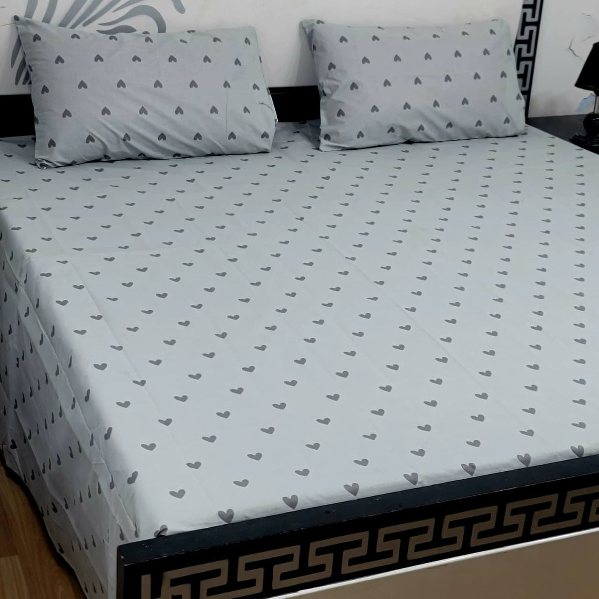Export Quality 100% Pure Cotton King Size Bedsheet Set | Double Bed Floral Bedsheet with 2 Pillow Covers