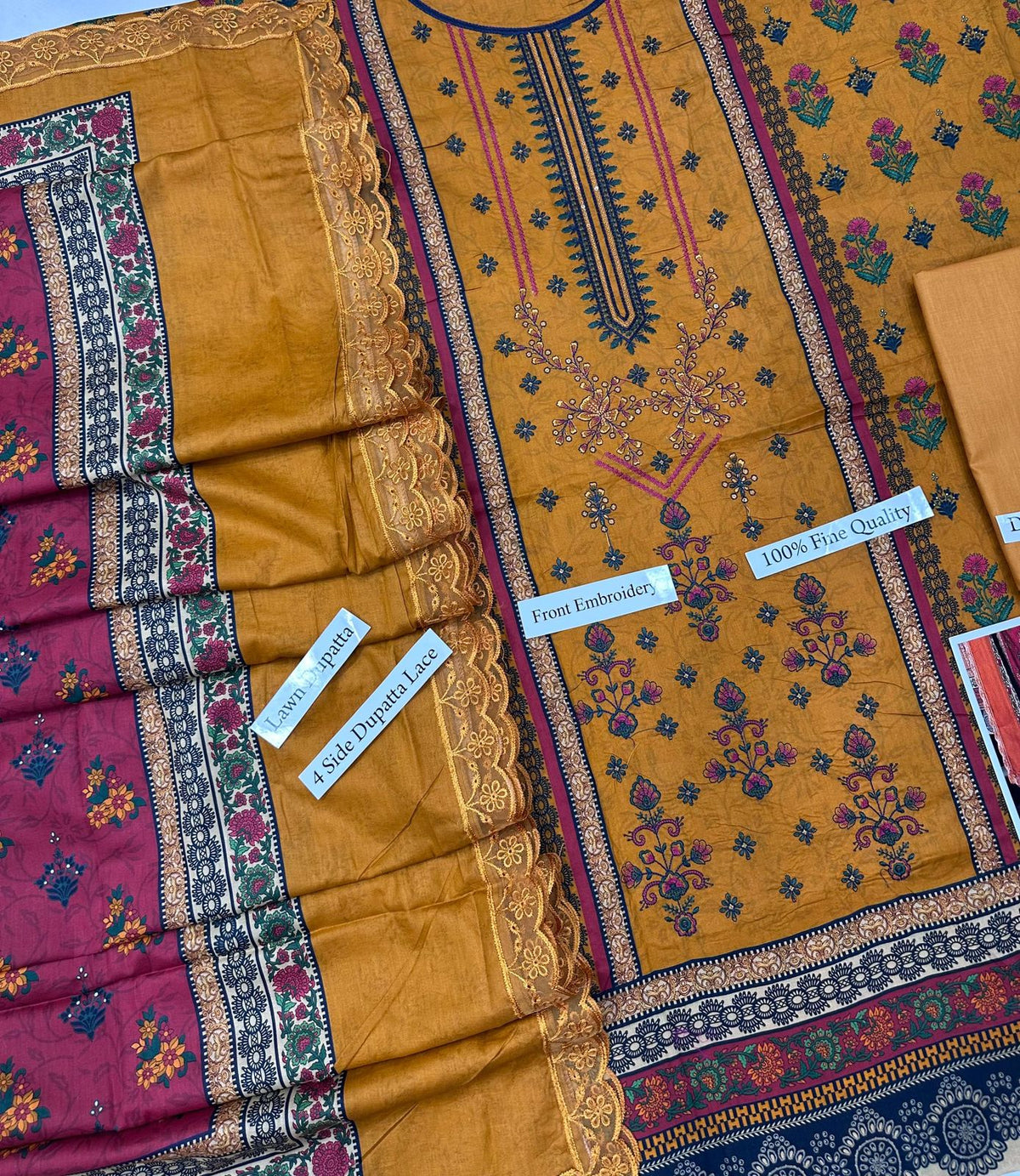 BIN SAEED READY TO WEAR LAWN DUPATTA
