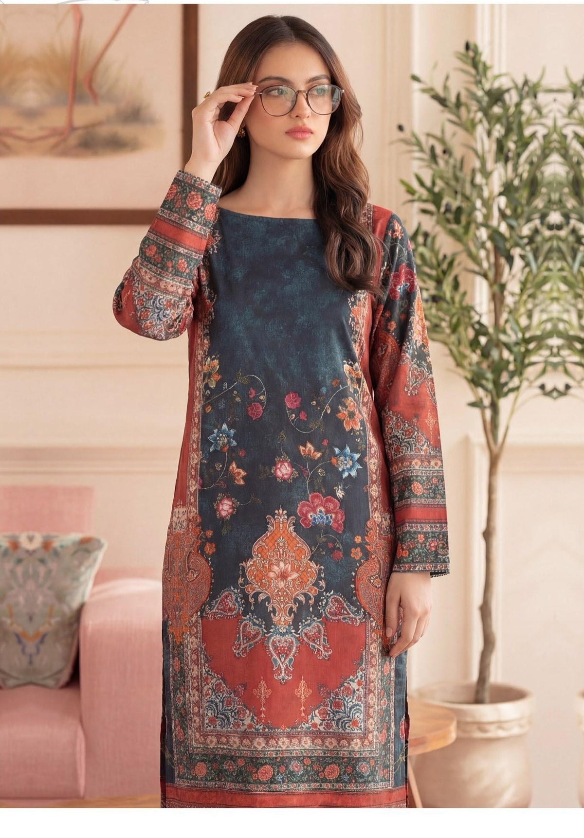 Digital Printed Ethnic Ensemble 2 PCS