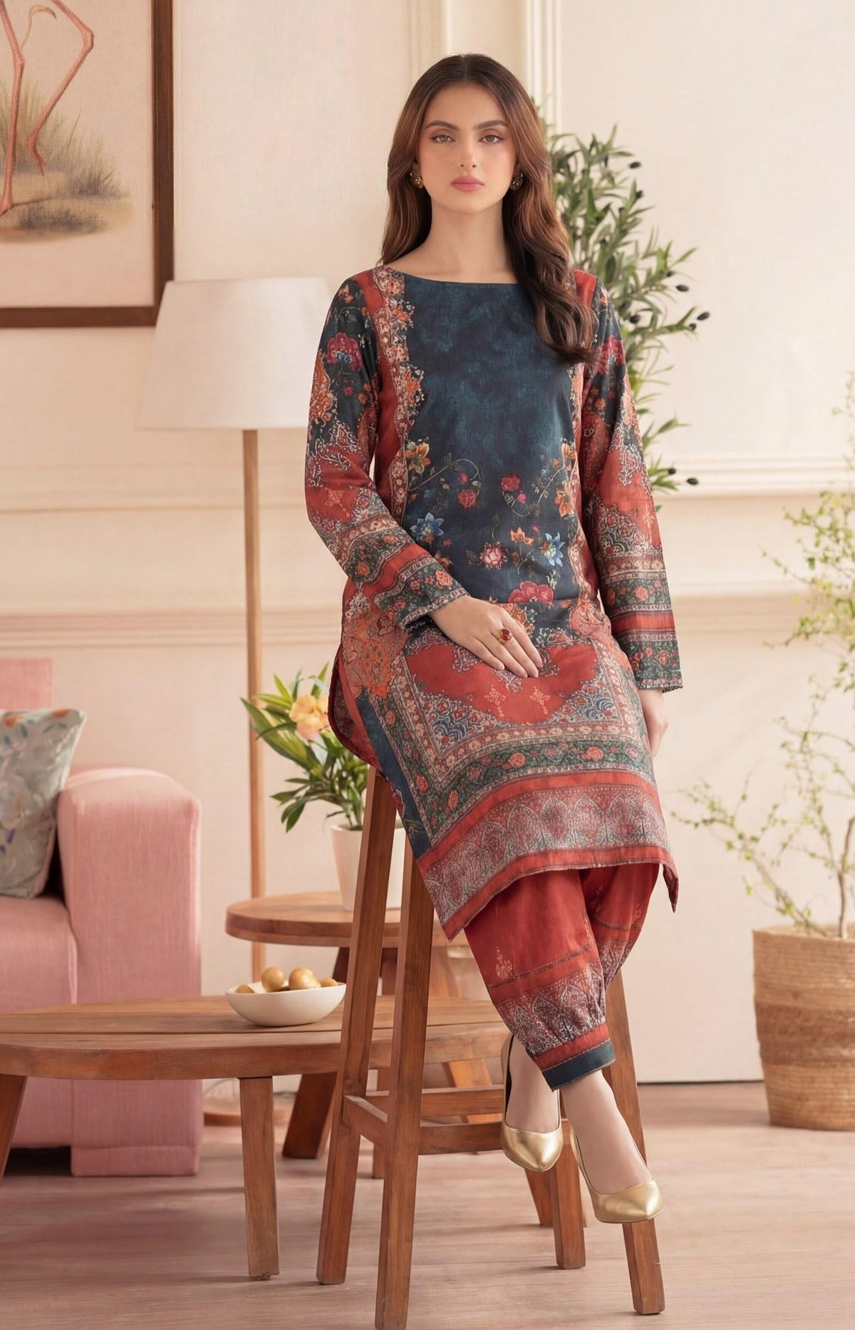 Digital Printed Ethnic Ensemble 2 PCS