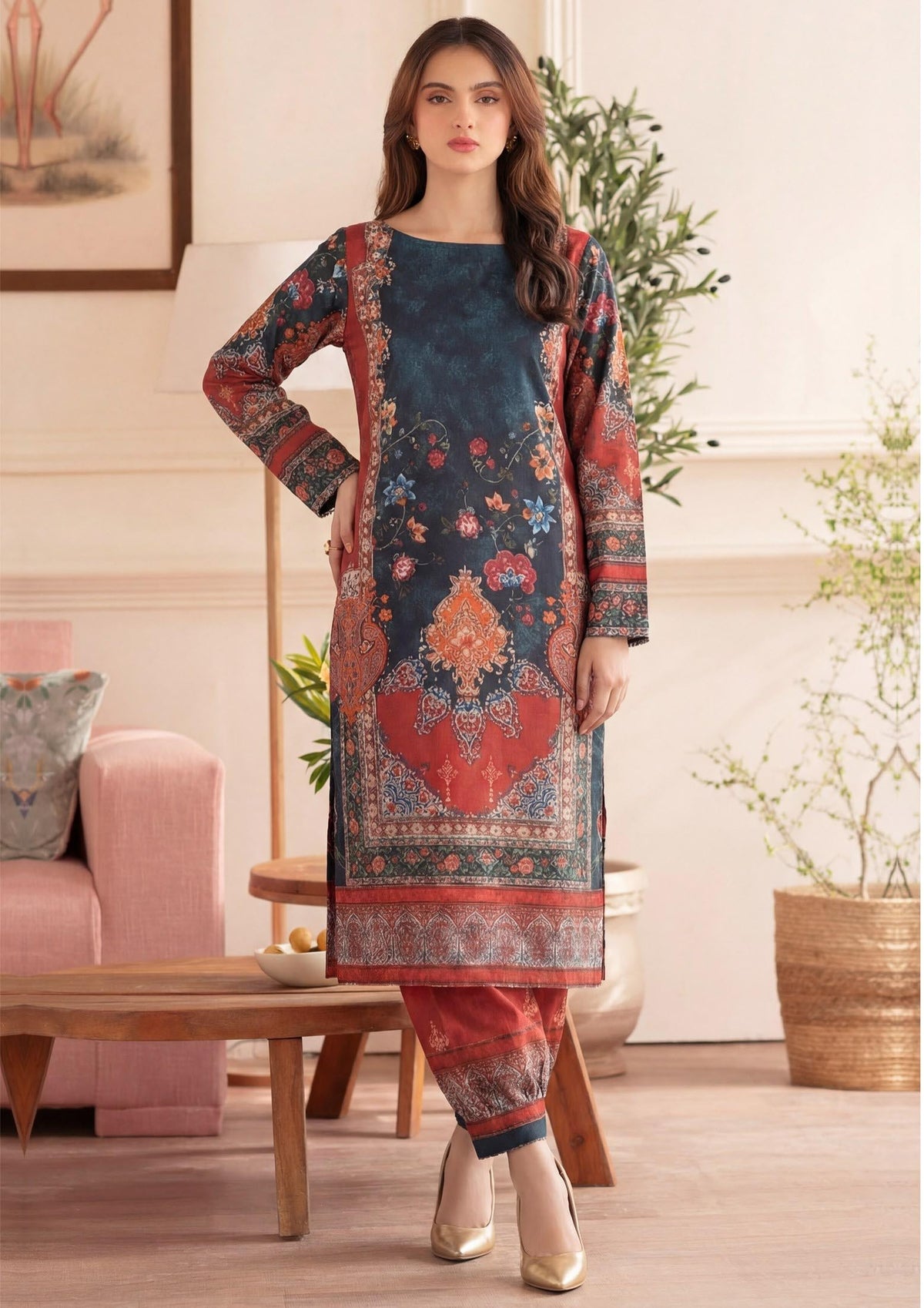 Digital Printed Ethnic Ensemble 2 PCS
