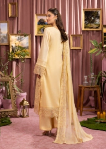 Elegant Lemon Embroidered Ensemble