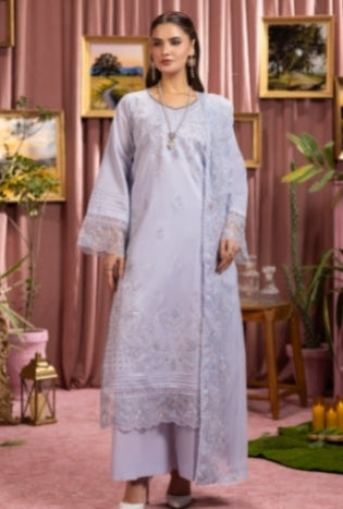 Elegant Lavender Embroidered Ensemble