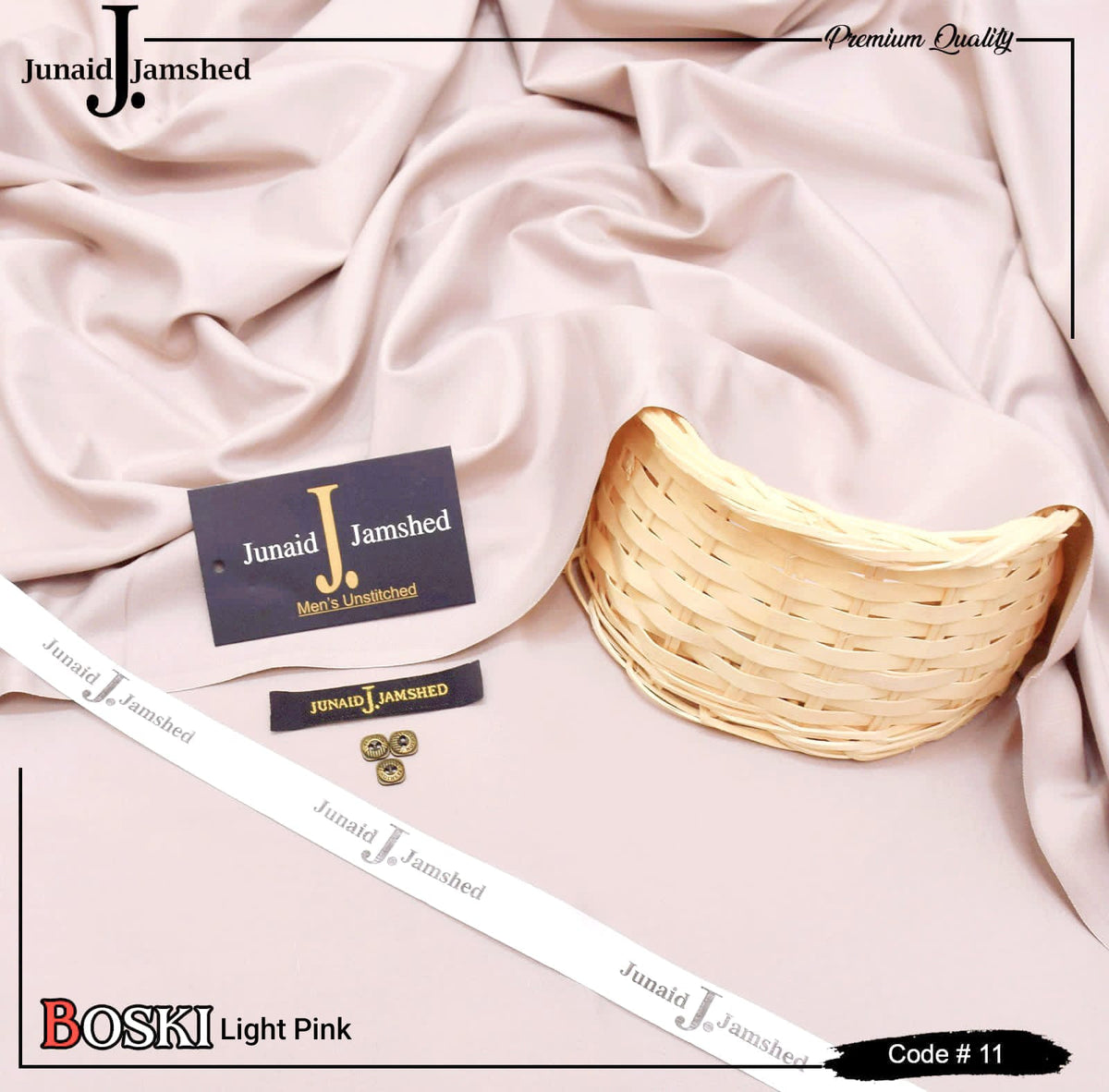 Junaid Jamshed Wash Wear Boski 100% Gurranteed Fabric