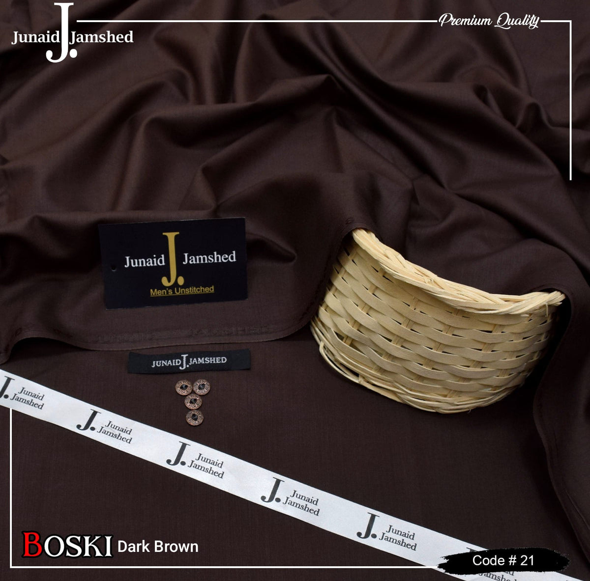 Junaid Jamshed Wash Wear Boski 100% Gurranteed Fabric
