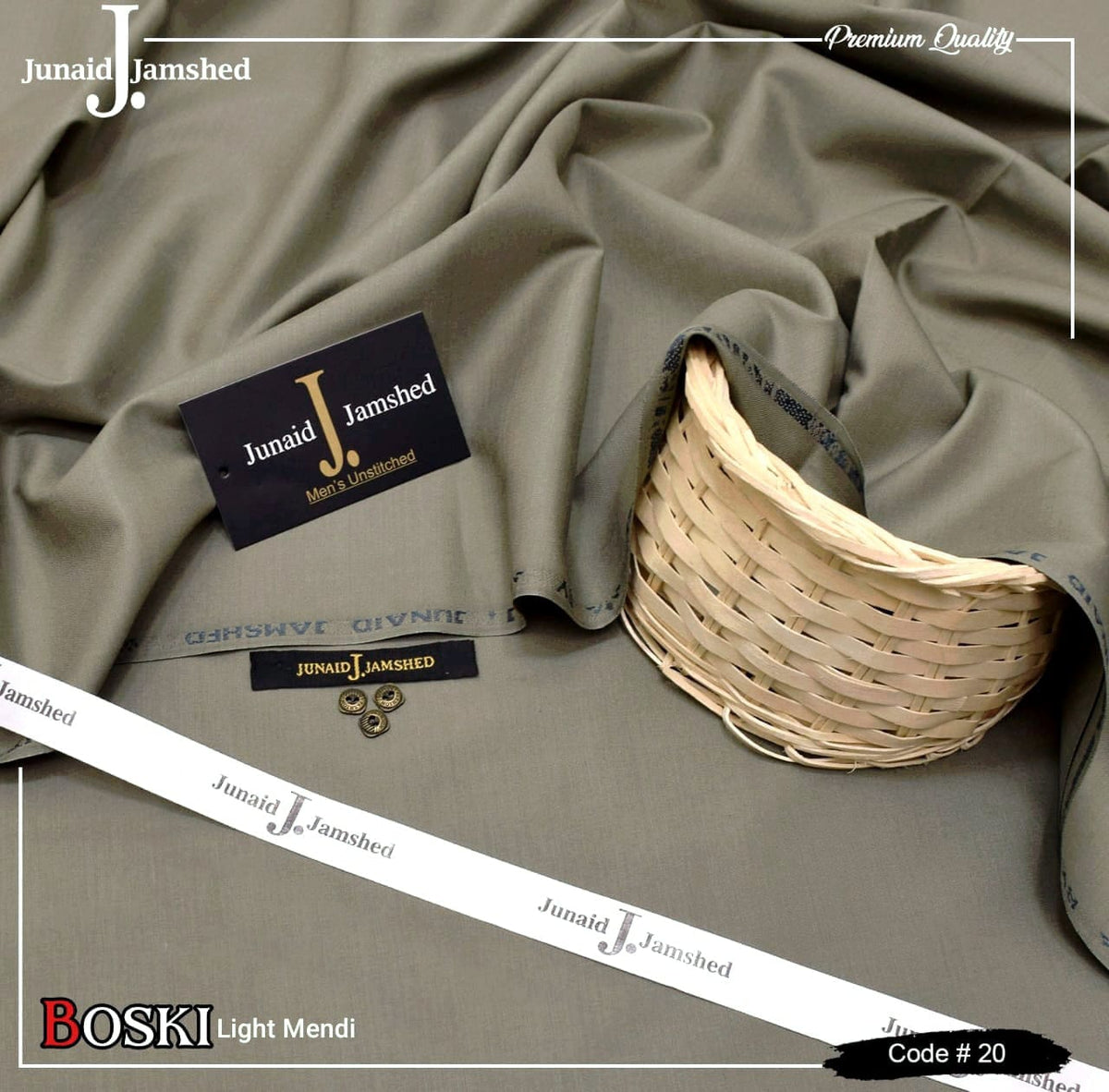 Junaid Jamshed Wash Wear Boski 100% Gurranteed Fabric