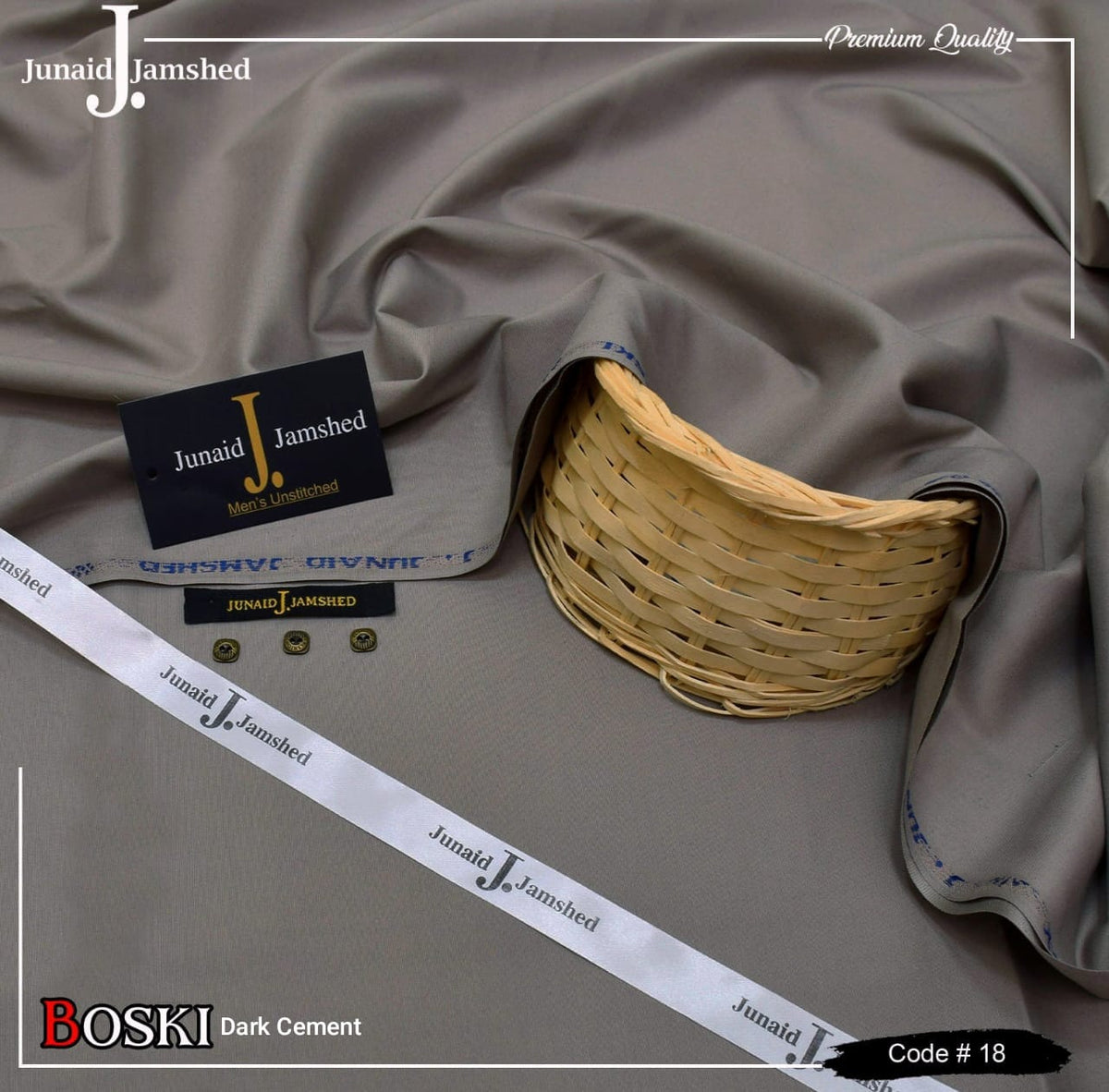 Junaid Jamshed Wash Wear Boski 100% Gurranteed Fabric