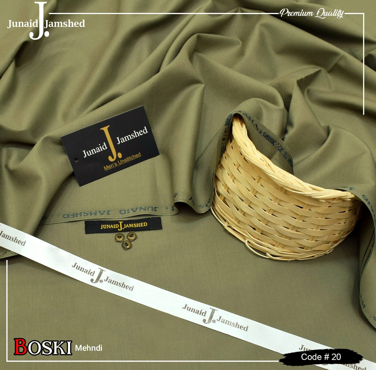 Junaid Jamshed Wash Wear Boski 100% Gurranteed Fabric