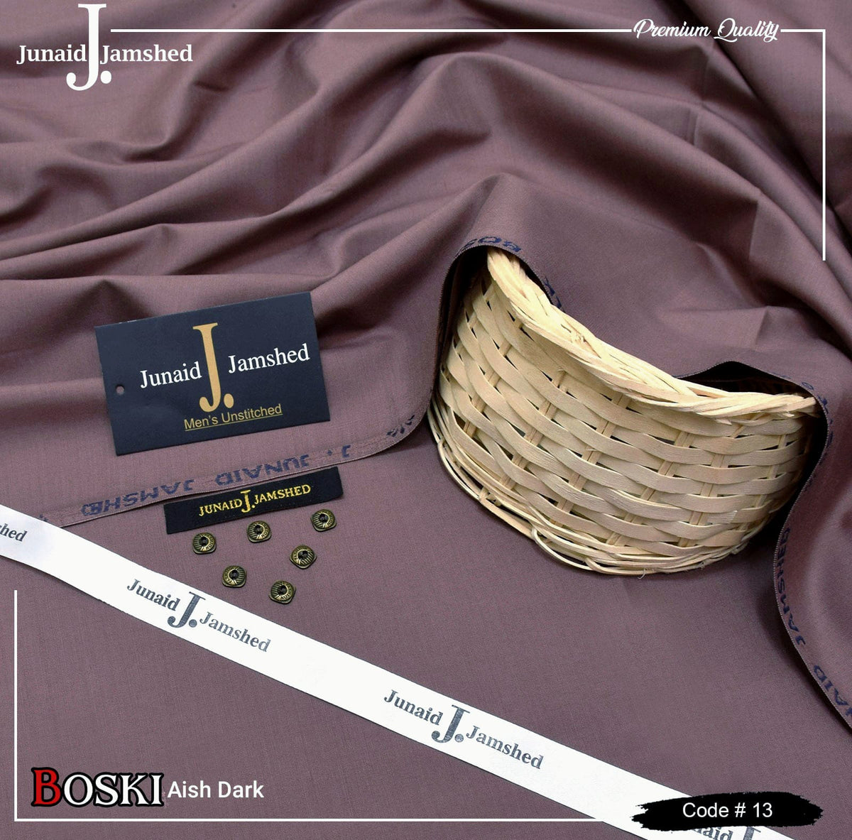 Junaid Jamshed Wash Wear Boski 100% Gurranteed Fabric