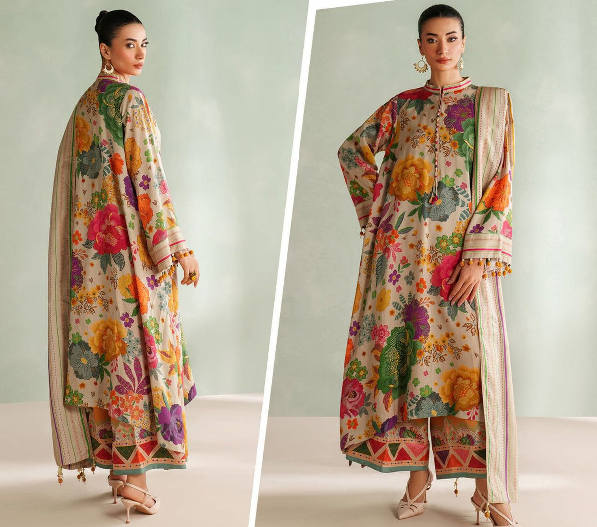 Digital Printed Shirt, Printed Trouser Digital Printed Dupatta – Perfect Trio!