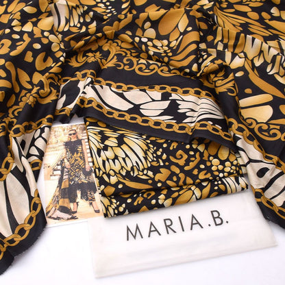 2026 Maria. B Lawn Collection 3pcs Suit (Jet Black)