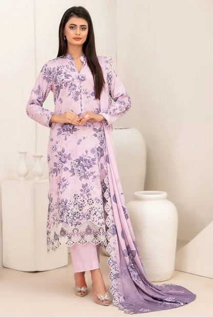 2026 Tawakkal Lawn Collection 3pcs Suit (Baby Pink)