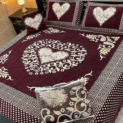 4Pc Velvet Jaquard Bedsheet