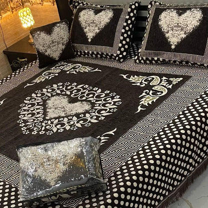 4Pc Velvet Jaquard Bedsheet