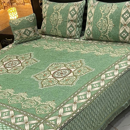 4Pc Velvet Jaquard Bedsheet