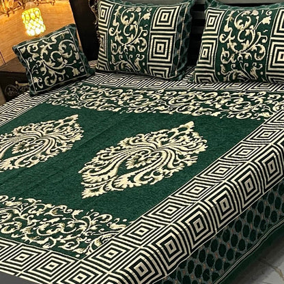 4Pc Velvet Jaquard Bedsheet