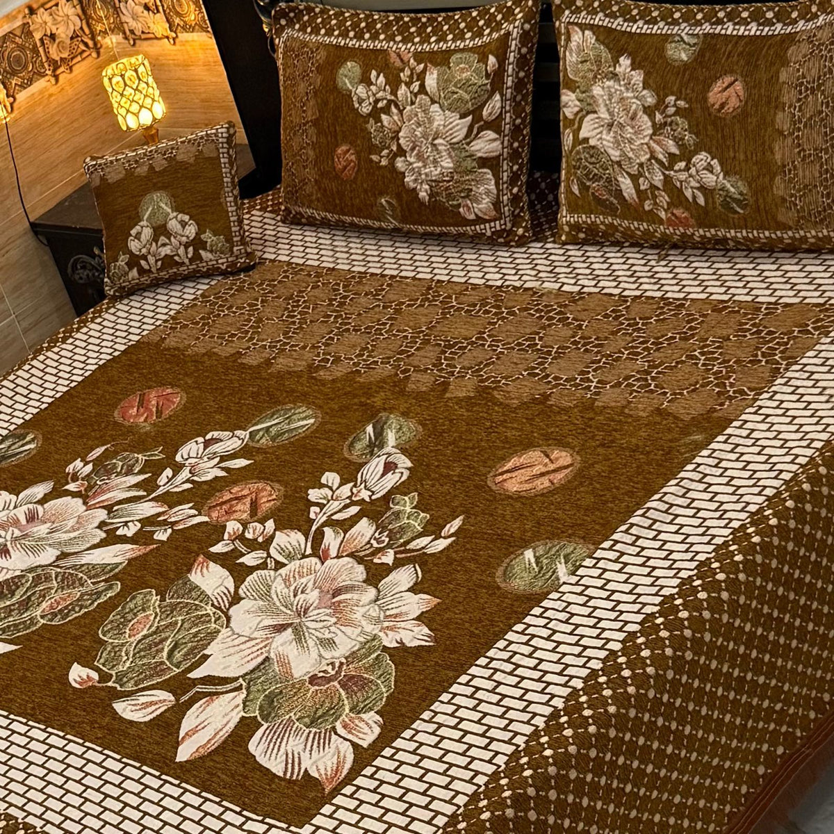 4Pc Velvet Jaquard Bedsheet