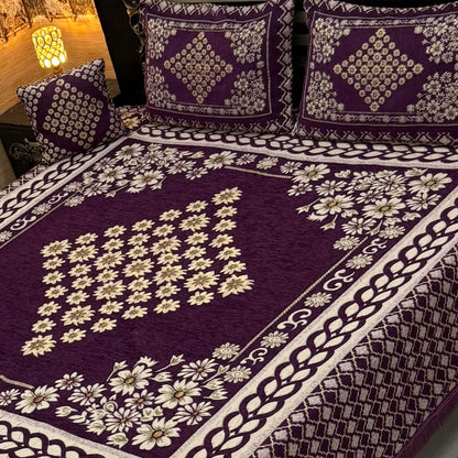 4Pc Velvet Jaquard Bedsheet
