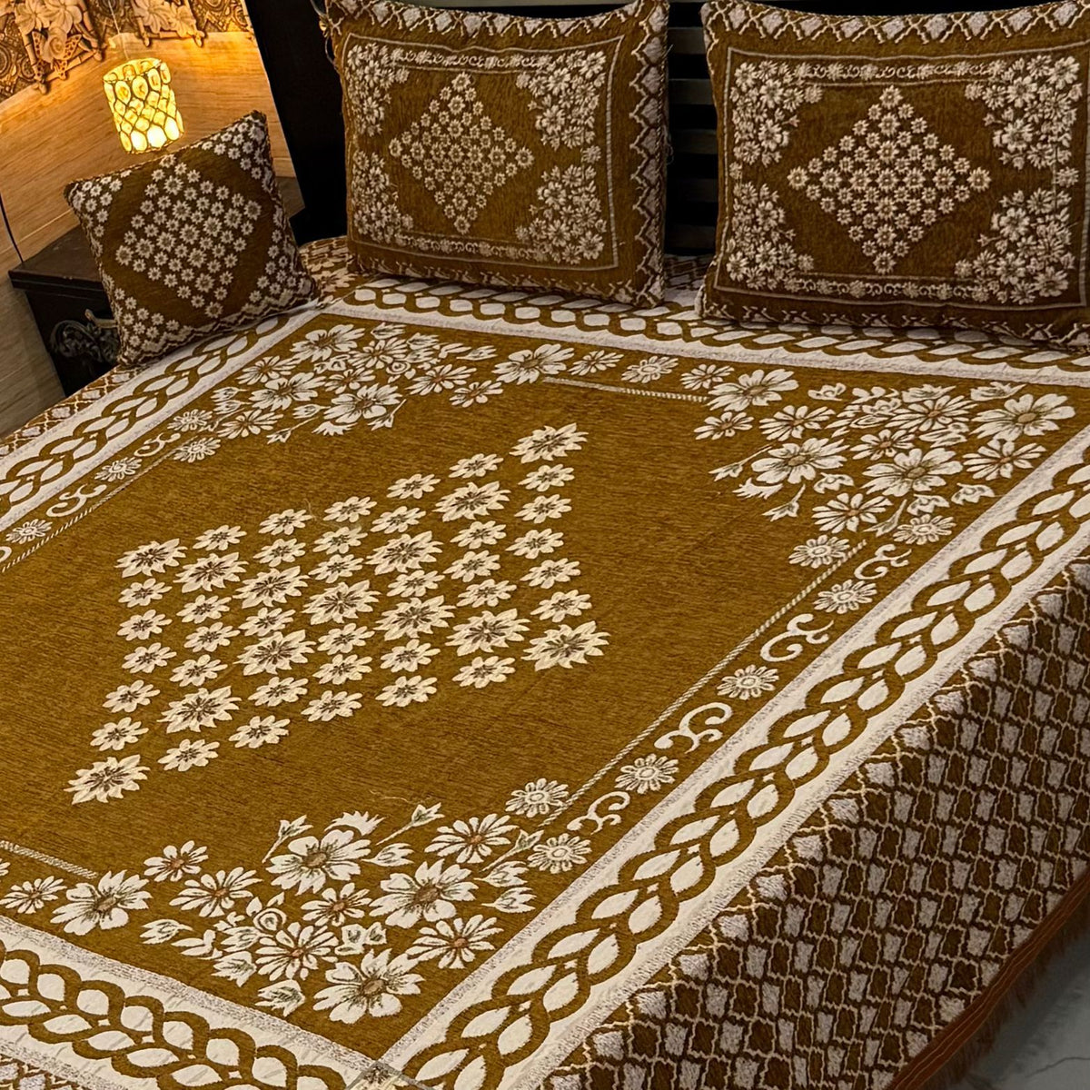 4Pc Velvet Jaquard Bedsheet