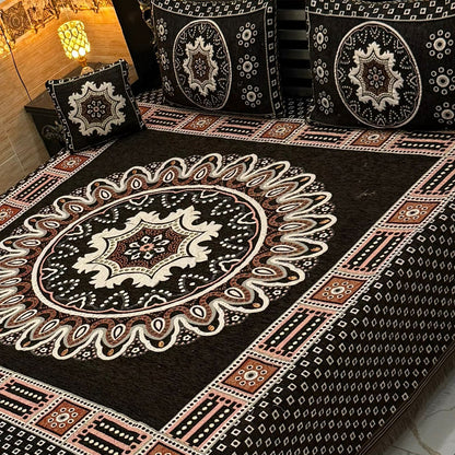 4Pc Velvet Jaquard Bedsheet collection