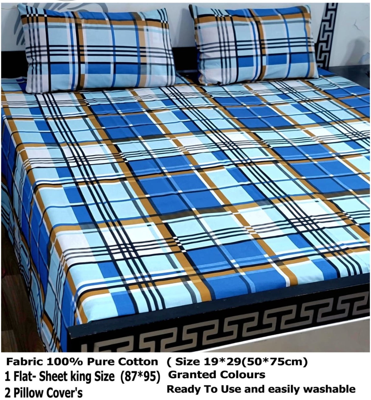 🌼 100% PURE COTTON KING SIZE BEDSHEET 🌼 ✨ Export Quality | Premium Floral Design ✨