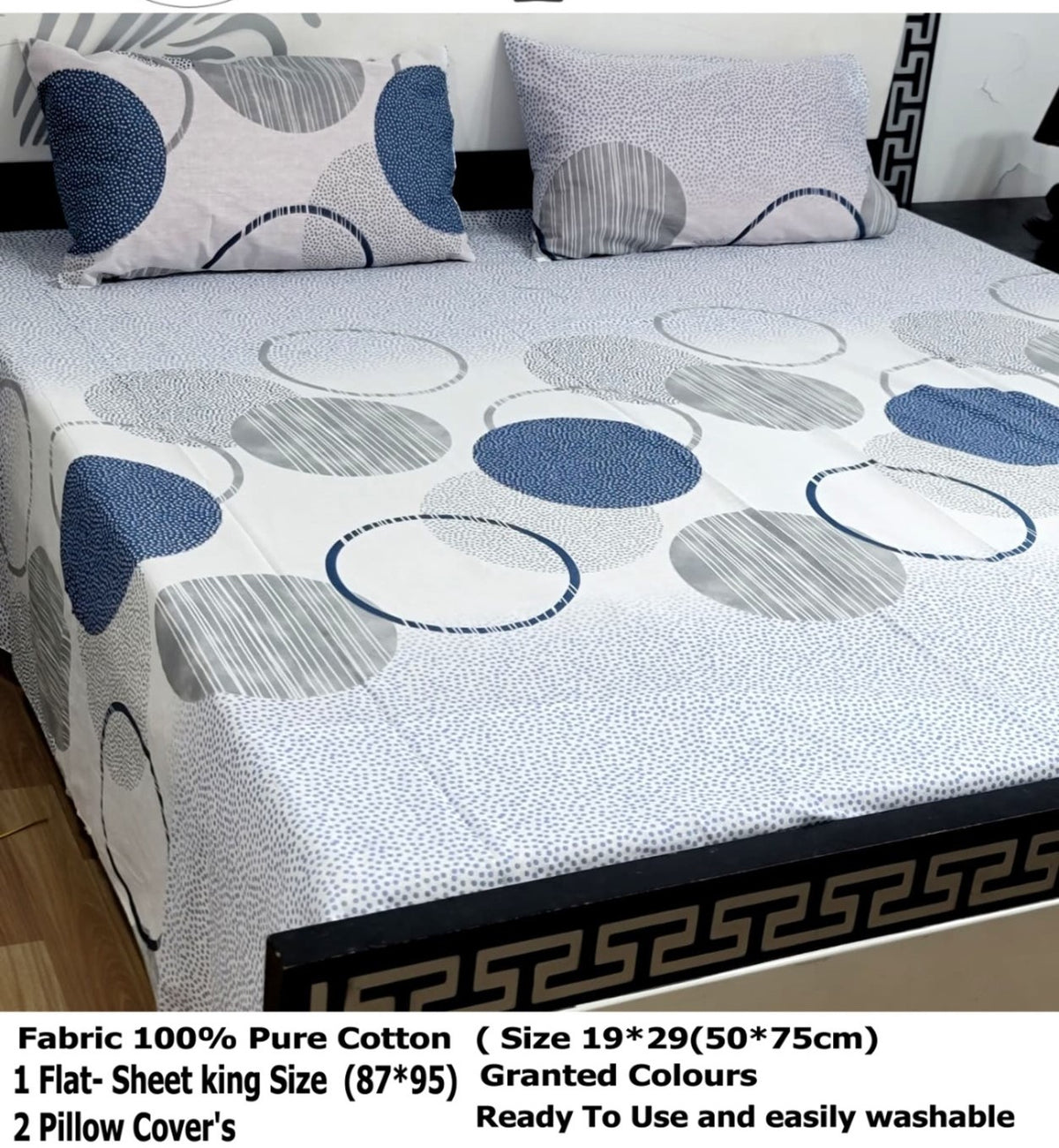 🌼 100% PURE COTTON KING SIZE BEDSHEET 🌼 ✨ Export Quality | Premium Floral Design ✨