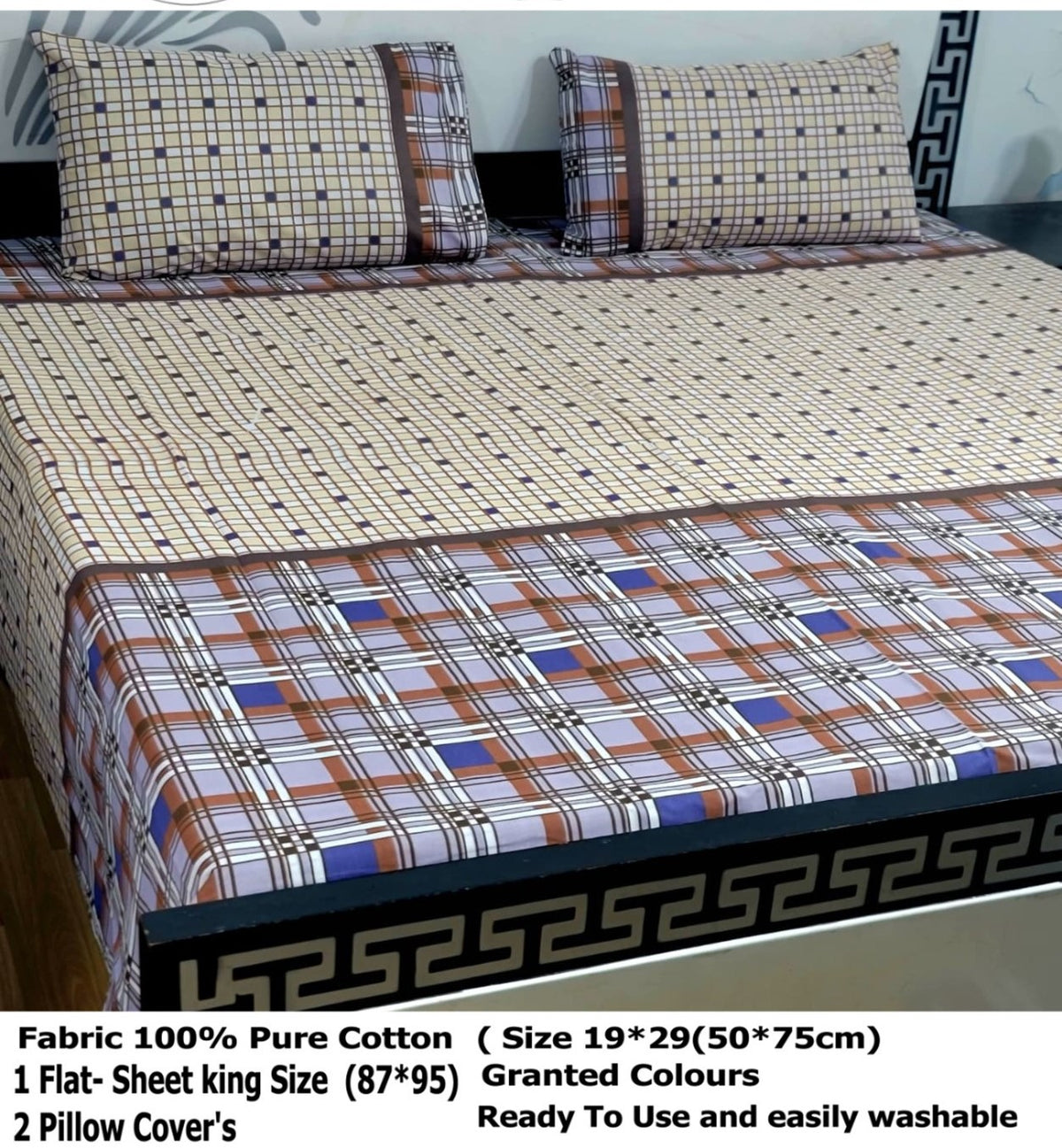 🌼 100% PURE COTTON KING SIZE BEDSHEET 🌼 ✨ Export Quality | Premium Floral Design ✨