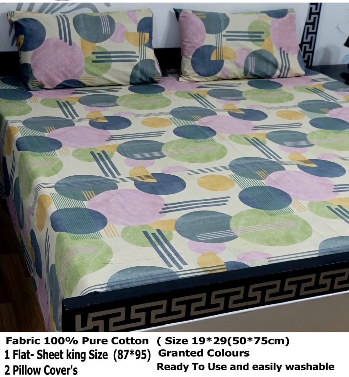 🌼 100% PURE COTTON KING SIZE BEDSHEET 🌼 ✨ Export Quality | Premium Floral Design ✨