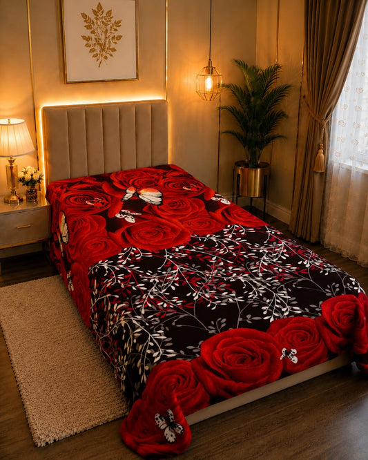 Single Bed AC Blanket/Combol – Soft Fleece Printed Blanket