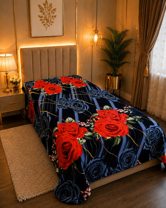 Single Bed AC Blanket/Combol – Soft Fleece Printed Blanket
