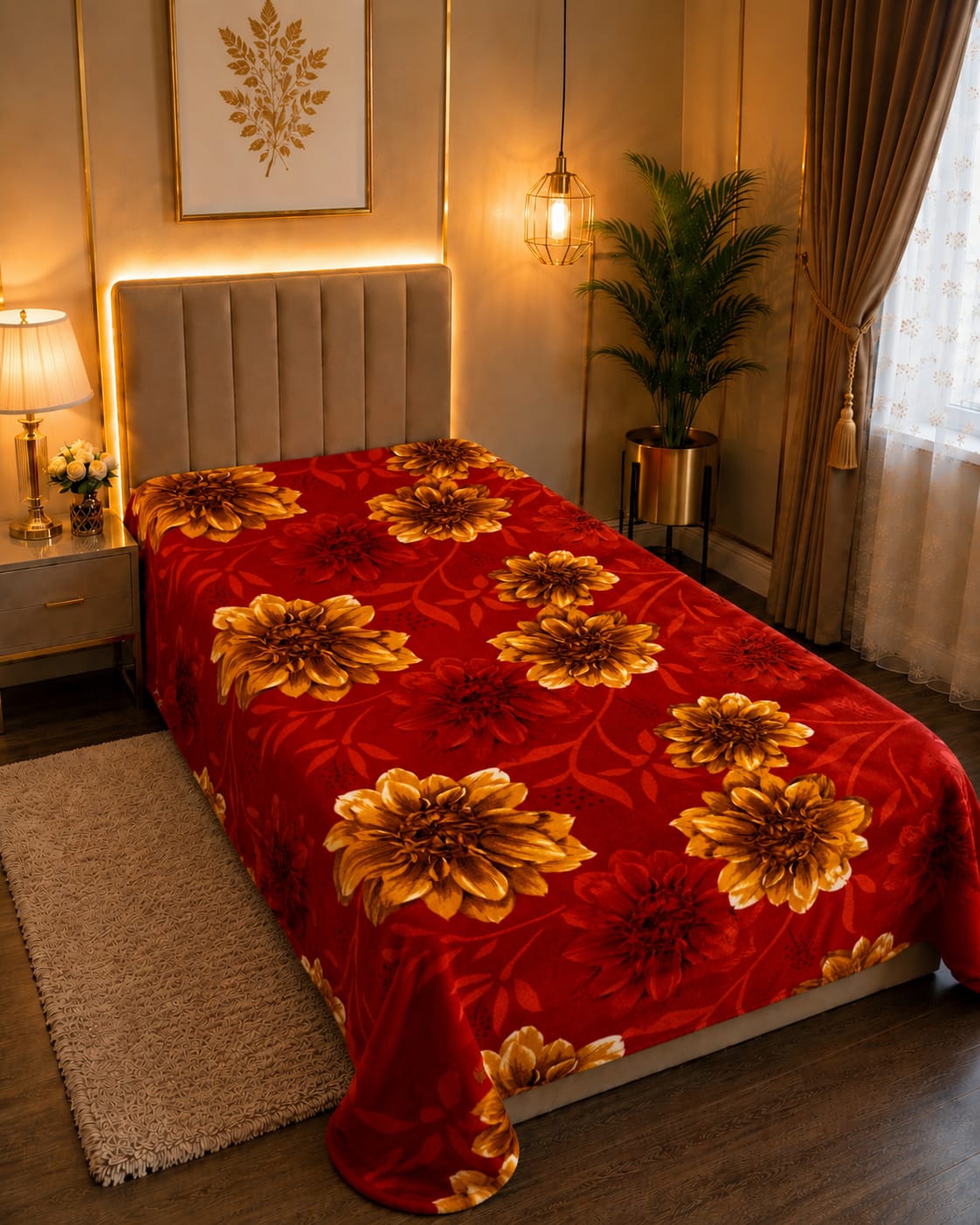 Single Bed AC Blanket/Combol – Soft Fleece Printed Blanket