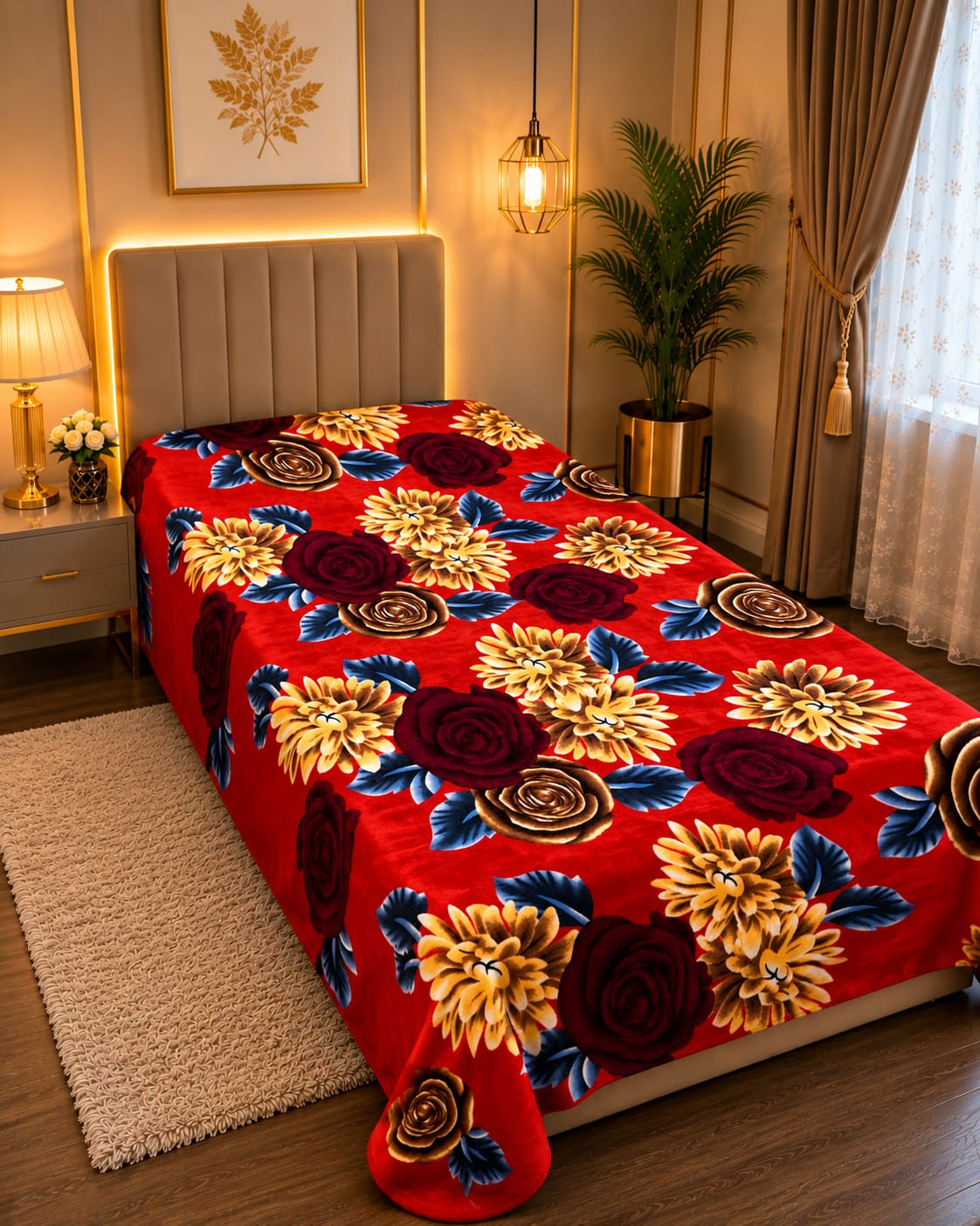 Single Bed AC Blanket/Combol – Soft Fleece Printed Blanket