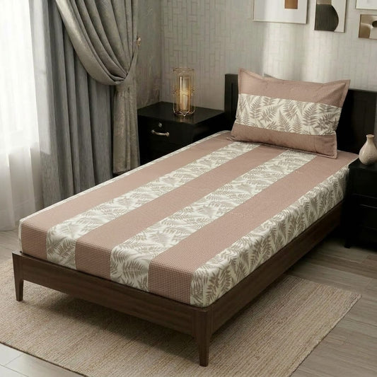 2 PC Patchwork Bedsheet Set – Single Bed Cotton Bedsheet with Pillow Cover