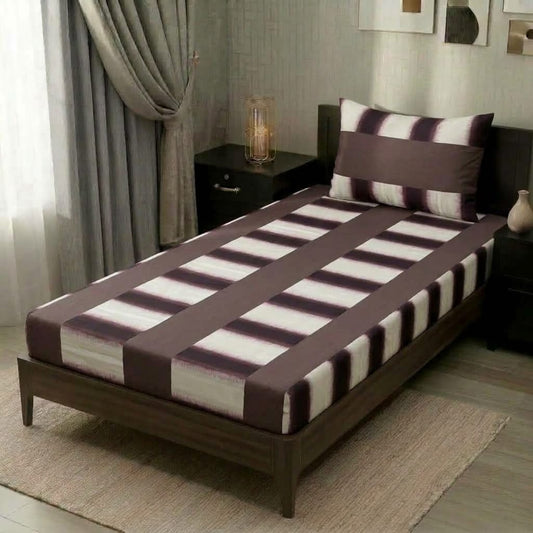 2 PC Patchwork Bedsheet Set – Single Bed Cotton Bedsheet with Pillow Cover