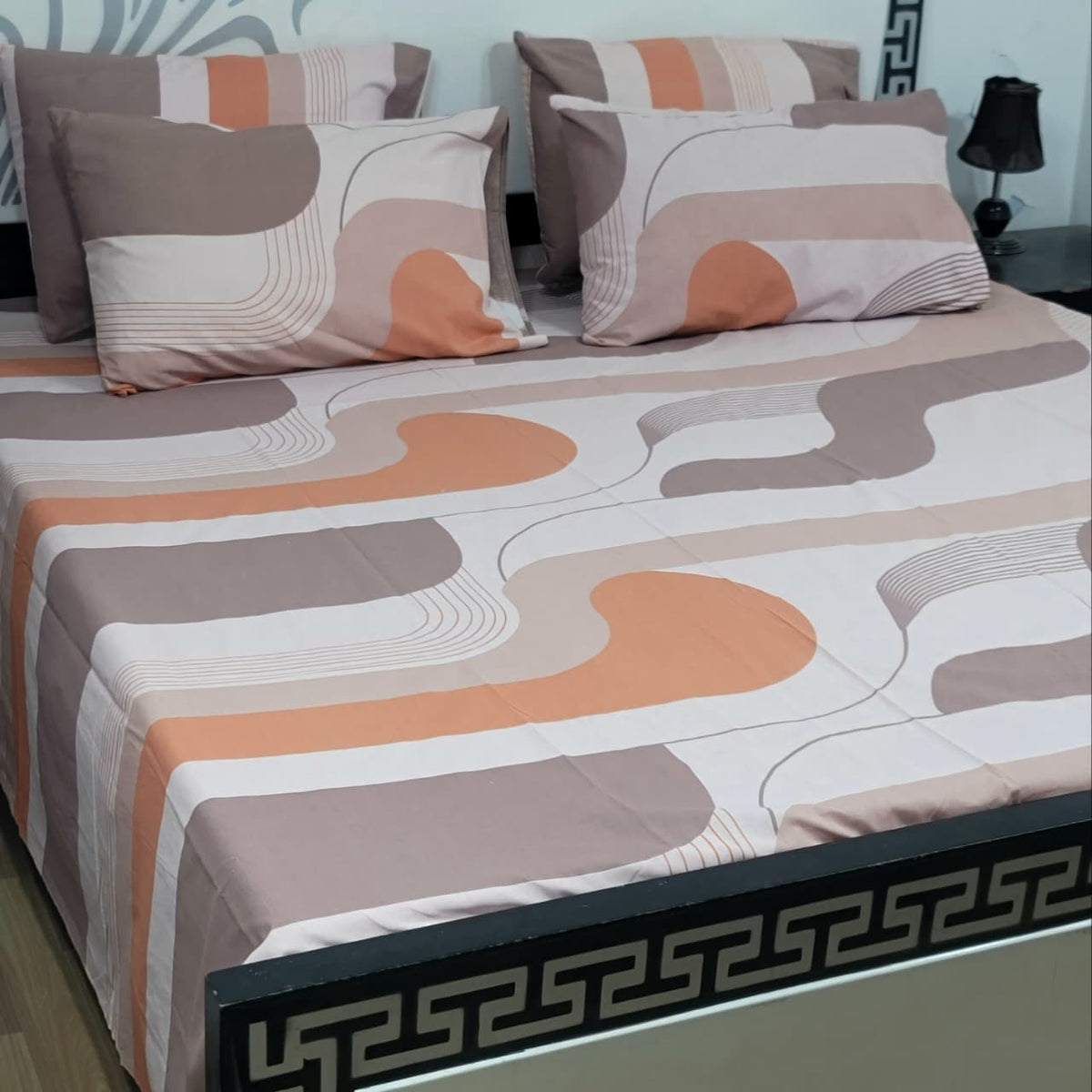 5 Piece King Size Pure Cotton Bedsheet Set – Export Quality